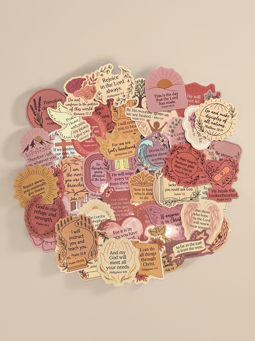 Inspirational Faith Based Stickers- 50 piece set